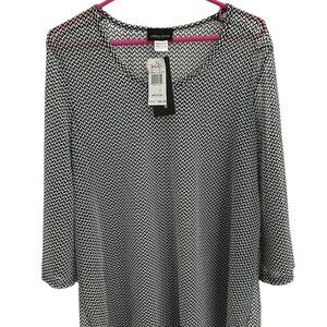 $$ Jordan Taylor Tunic - Black and White - NWT - Size Large